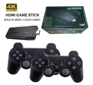 Console de jeu vidéo avec double manette sans fil, jeux rétro, 4K, 64 Go