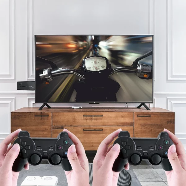 Console de jeu vidéo avec double manette sans fil, jeux rétro, 4K, 64 Go