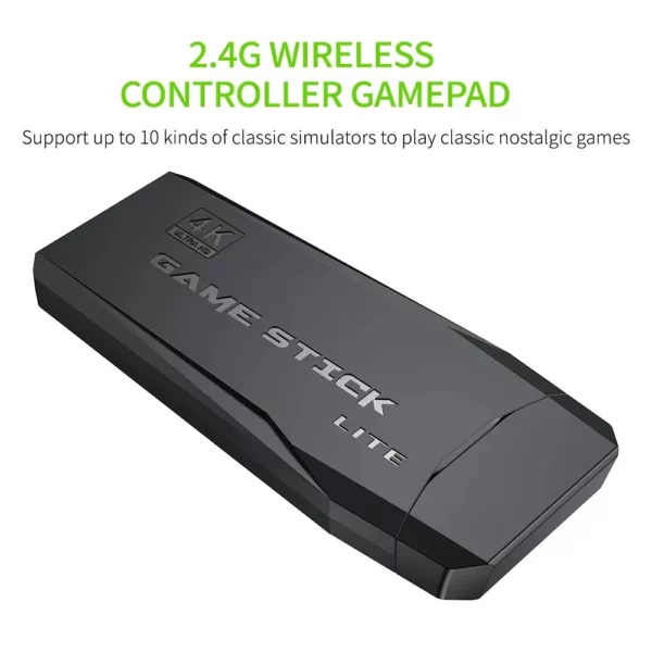 Console de jeu vidéo avec double manette sans fil, jeux rétro, 4K, 64 Go